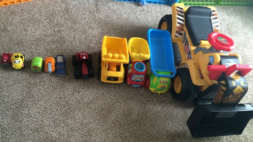 What happens when you tell relatives your toddler likes trucks.